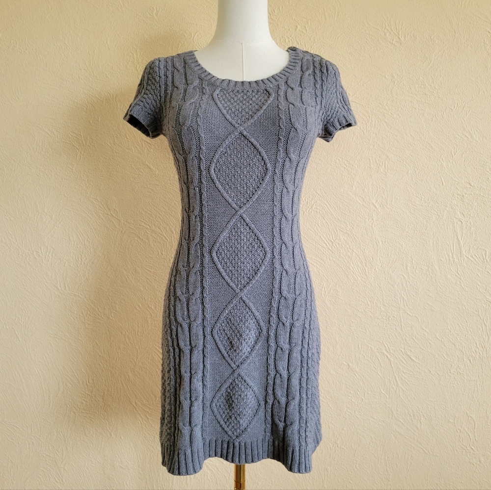 Pink Rose Premium | Gray Knit Dress